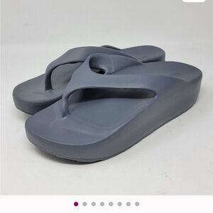 SKIMS Gray Platform Sandals